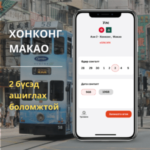 Хонконг, Макао Дата еСИМ (Hongkong, Macau Data eSIM)
